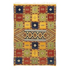Vintage Berber Taznakht Moroccan Souf Rug