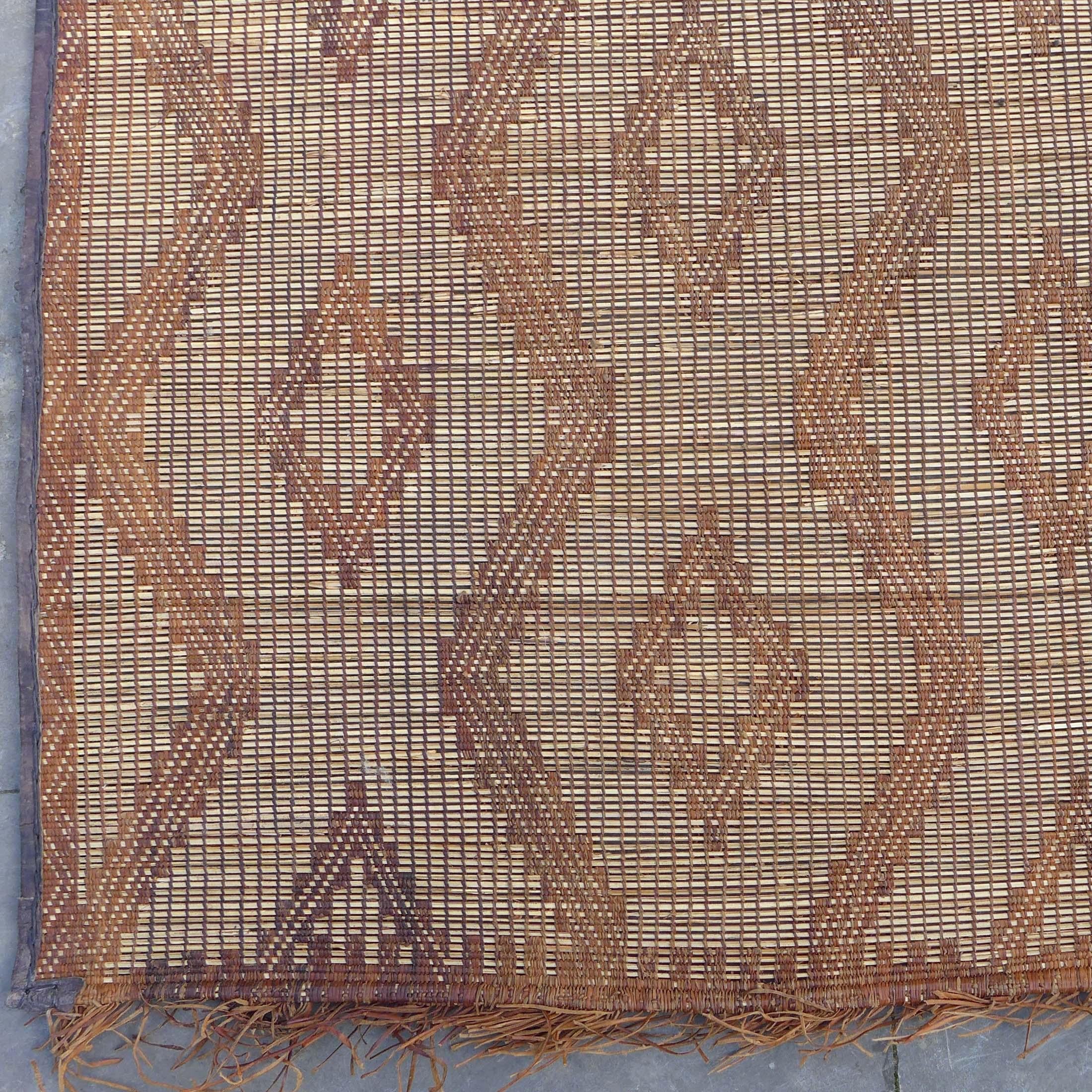 Late 20th Century Vintage Berber Tuareg Mat Rug For Sale