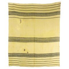 Vintage Berber Washed Yellow Solid Hanbel Rug