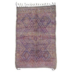 Retro Berber Zayane Moroccan Rug with Bohemian Style