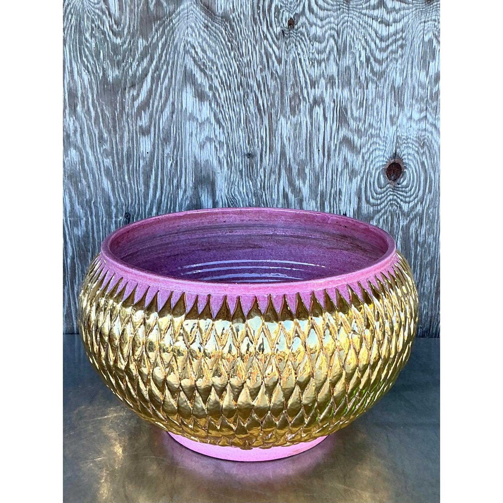 XXIe siècle et contemporain Bol de centre de table italien en céramique émaillée Bergdorf Goodman en vente