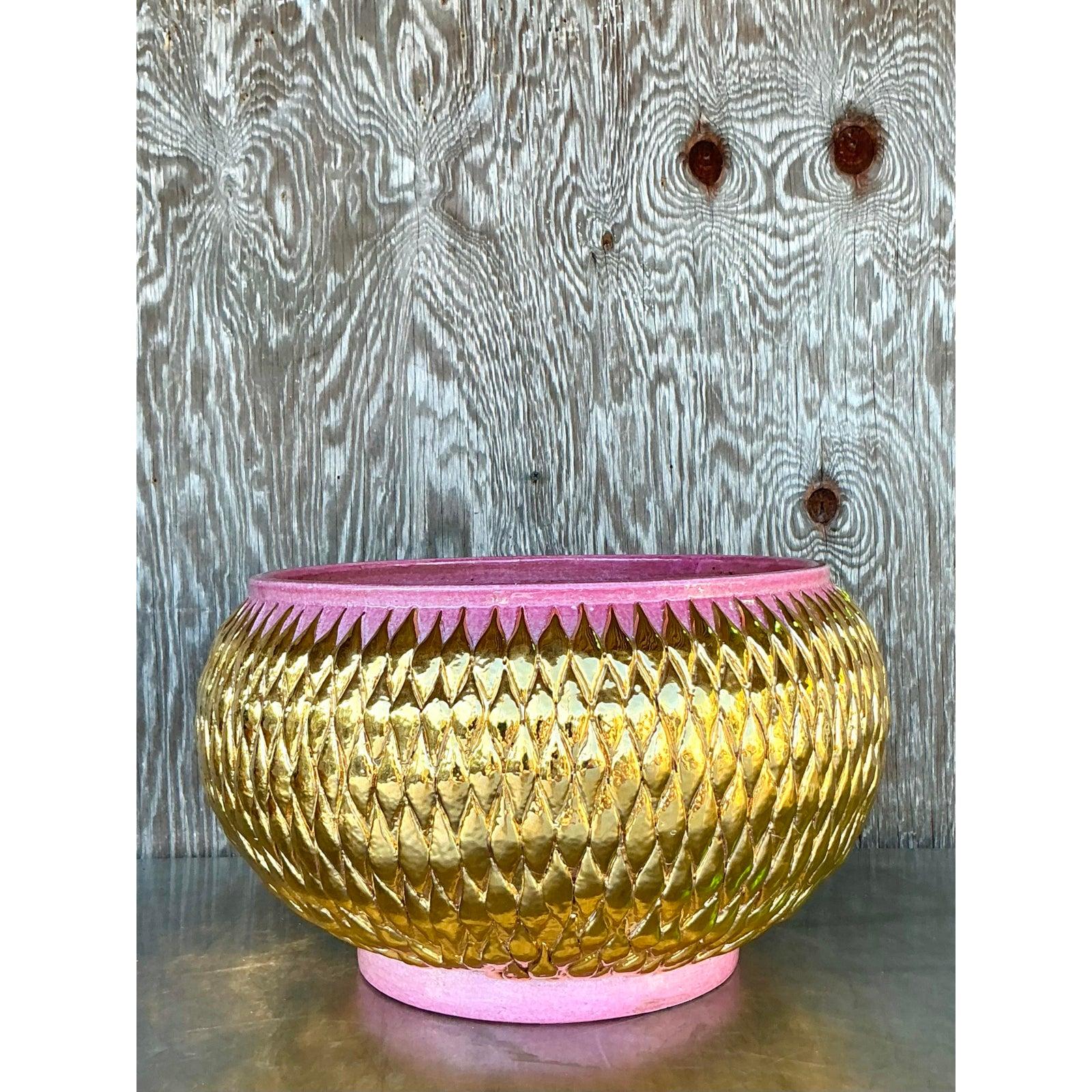 Bol de centre de table italien en céramique émaillée Bergdorf Goodman en vente 1