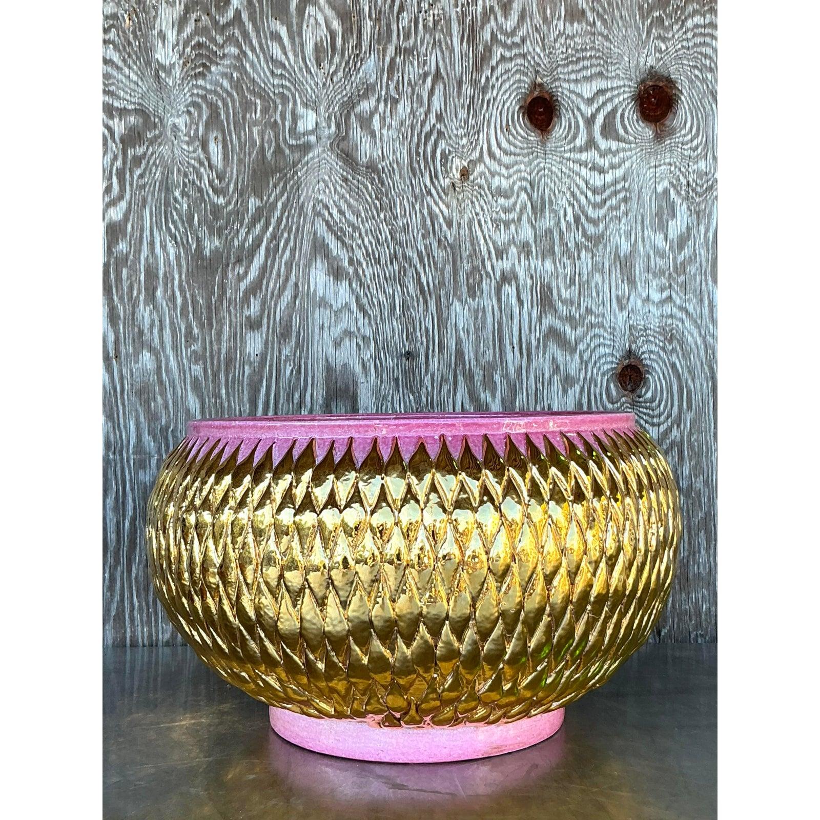 Bol de centre de table italien en céramique émaillée Bergdorf Goodman en vente 2