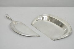 Vintage Bernard Rice's Sons Inc Silver Plated Crumb Catcher Silent Butler Set