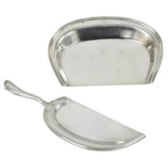 Vintage Bernard Rice's Sons Inc Silver Plated Crumb Catcher Silent Butler Set