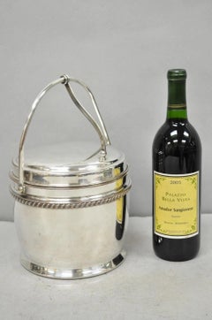 Vintage Bernard Rice's Sons Silver Plated Reticulating Hinge Lid Bar Ice Bucket