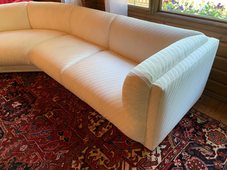 Vintage Bernhardt 3 pc Sectional Sofa Attributed to Milo Baughman1989