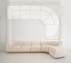 Seccional Bernhardt Vintage de 4 piezas, para retapizado a medida