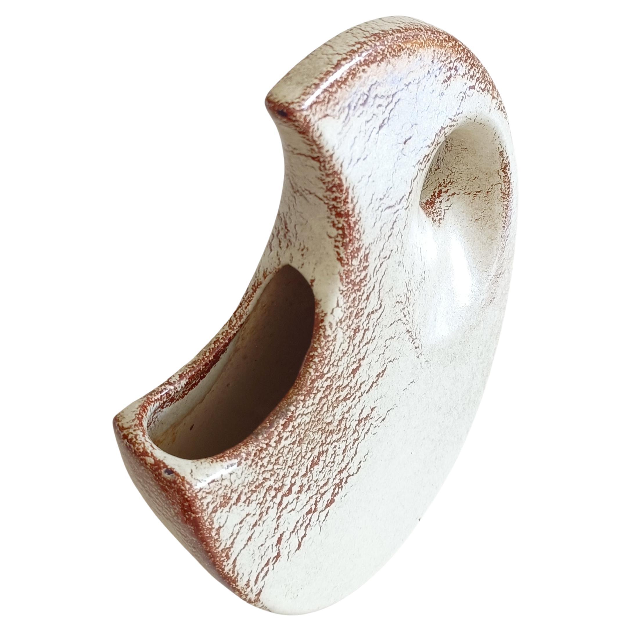 Ceramica Brocca a forma di luna in ceramica vintage di Bertoncello di Roberto Rigon, Italia, anni '60