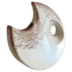 Jarra vintage de cerámica en forma de luna Bertoncello by Roberto Rigon, Italia, años 60