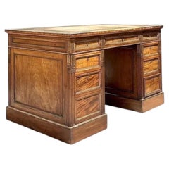 Vintage Bertram and Sons Gilt Tipped Leather Top Desk
