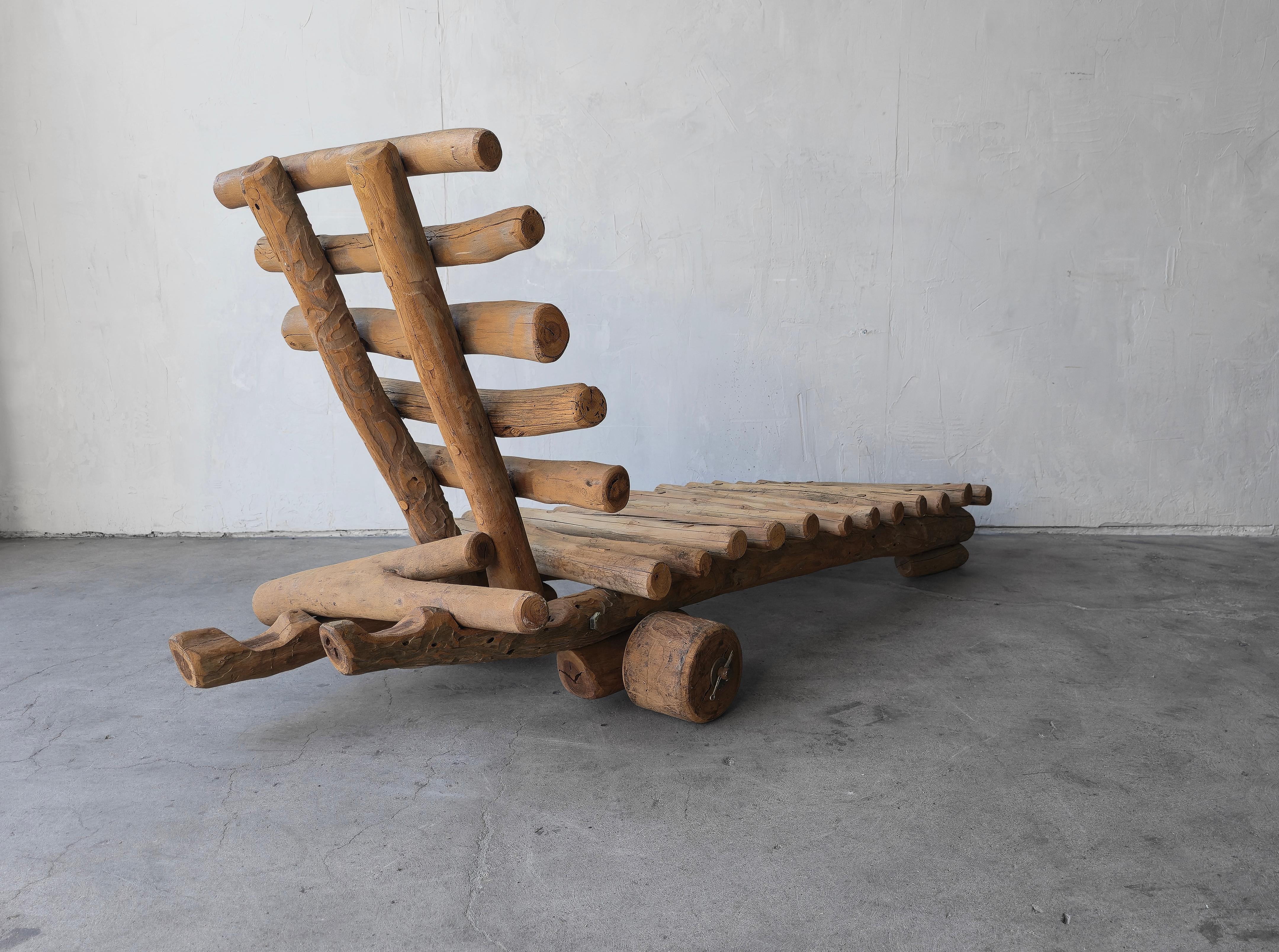 Sedia a sdraio in tronco d'epoca In condizioni buone in vendita a Las Vegas, NV