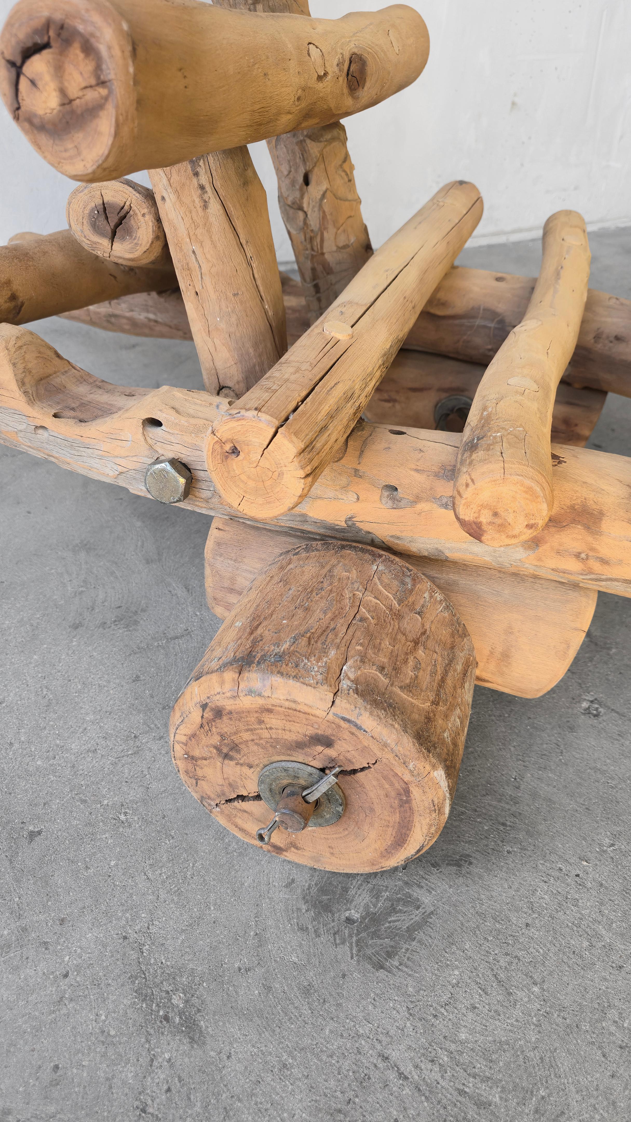 Legno Sedia a sdraio in tronco d'epoca in vendita