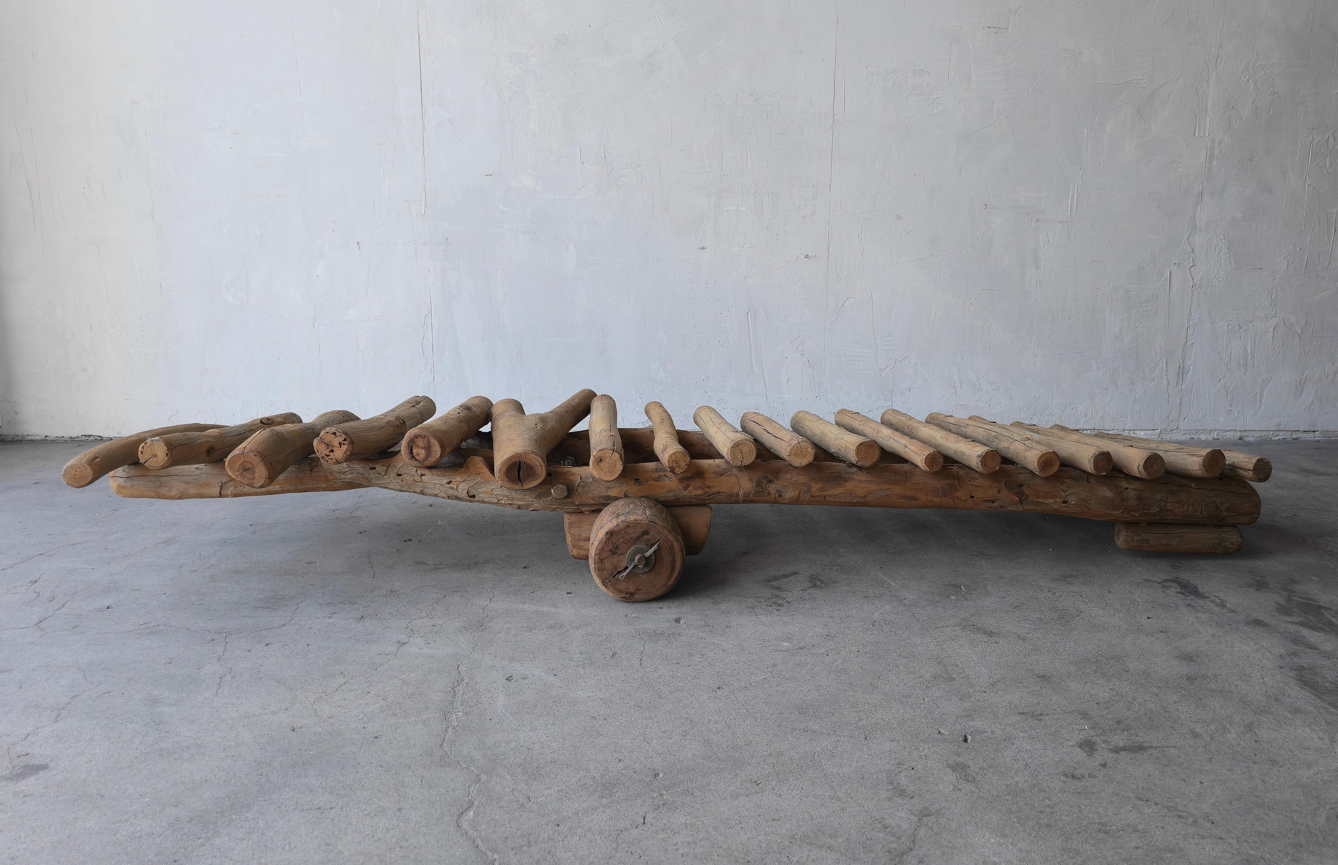 Sedia a sdraio in tronco d'epoca in vendita 2