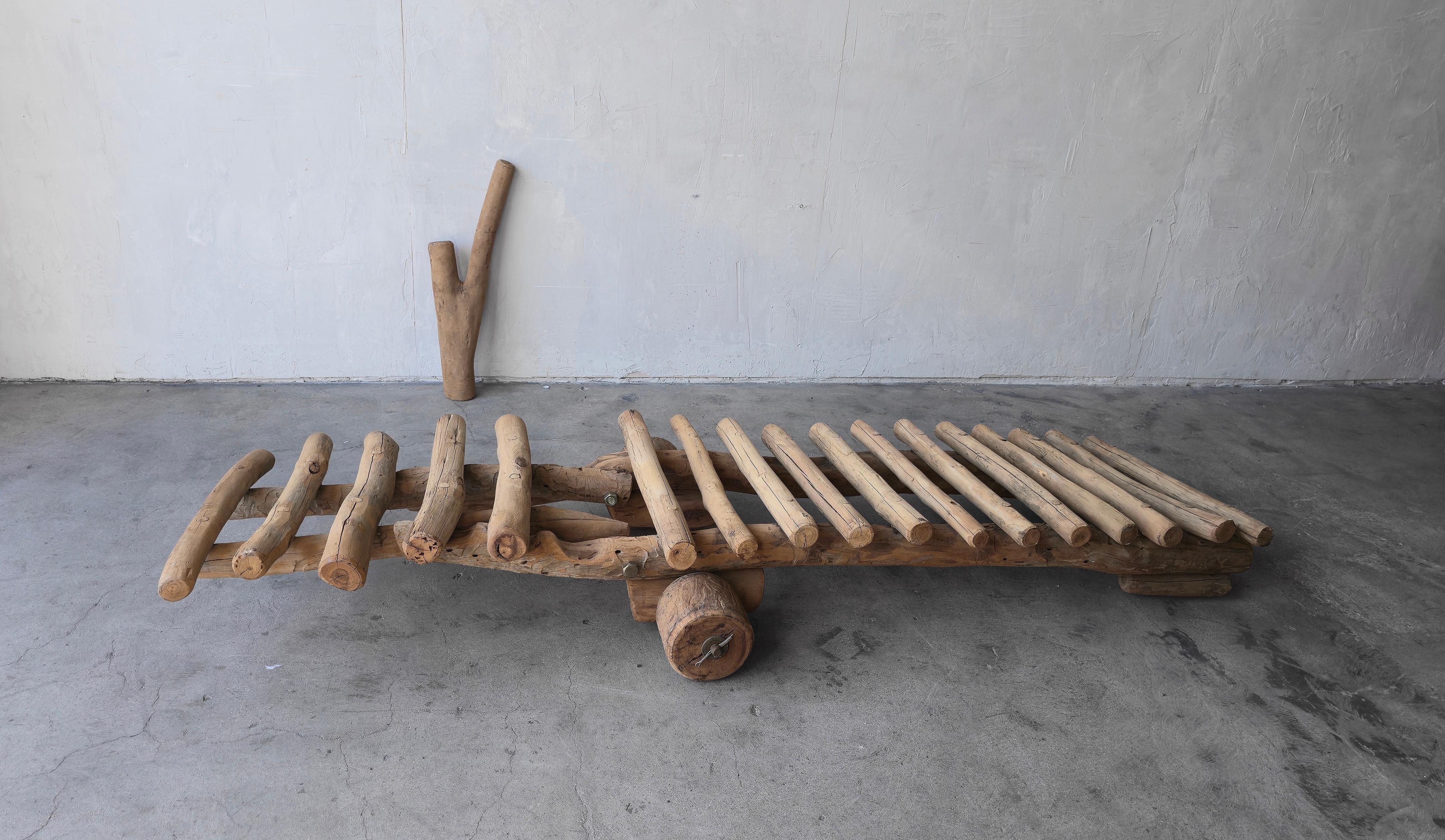 Sedia a sdraio in tronco d'epoca in vendita 3