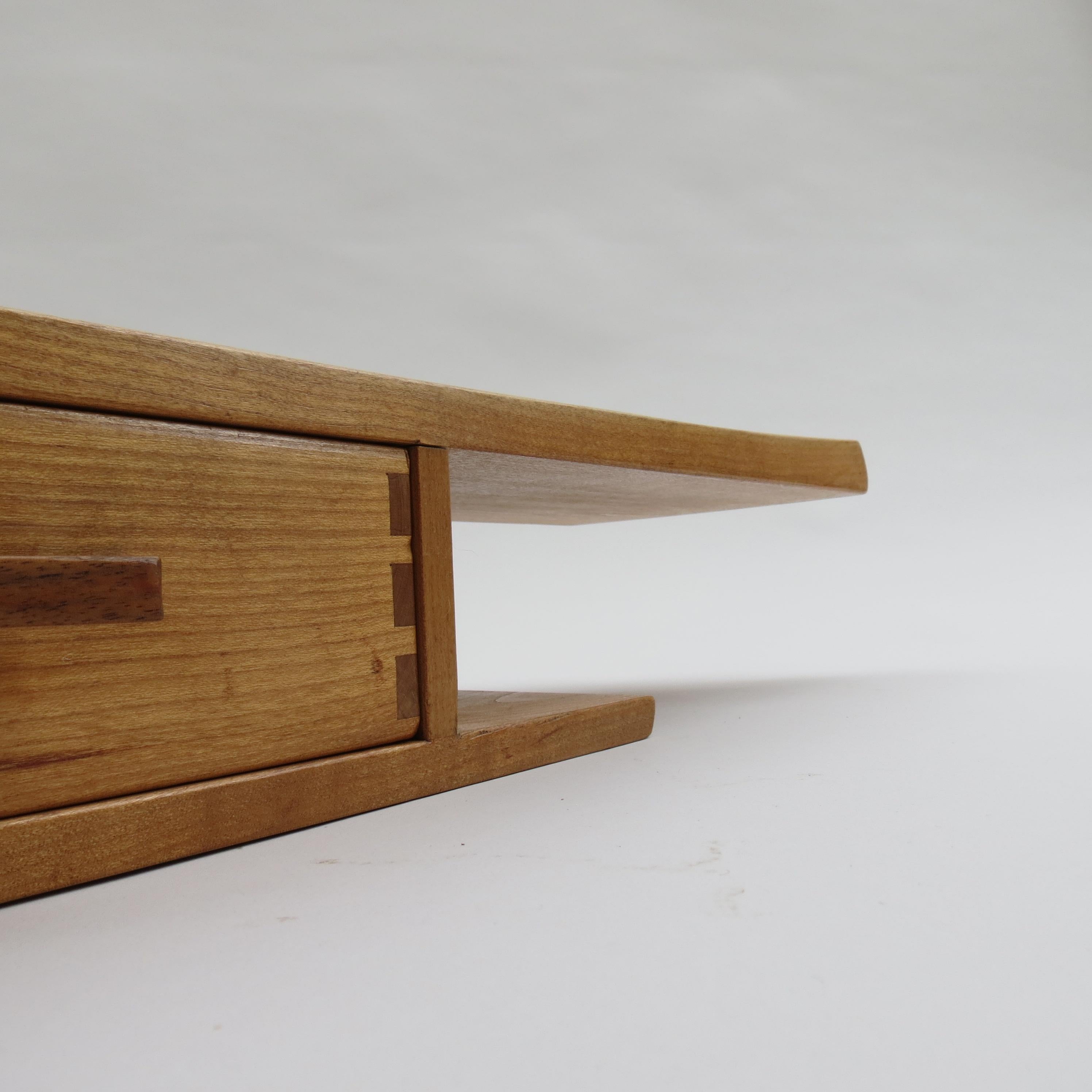English Vintage bespoke made Japanese style floating shelf For Sale
