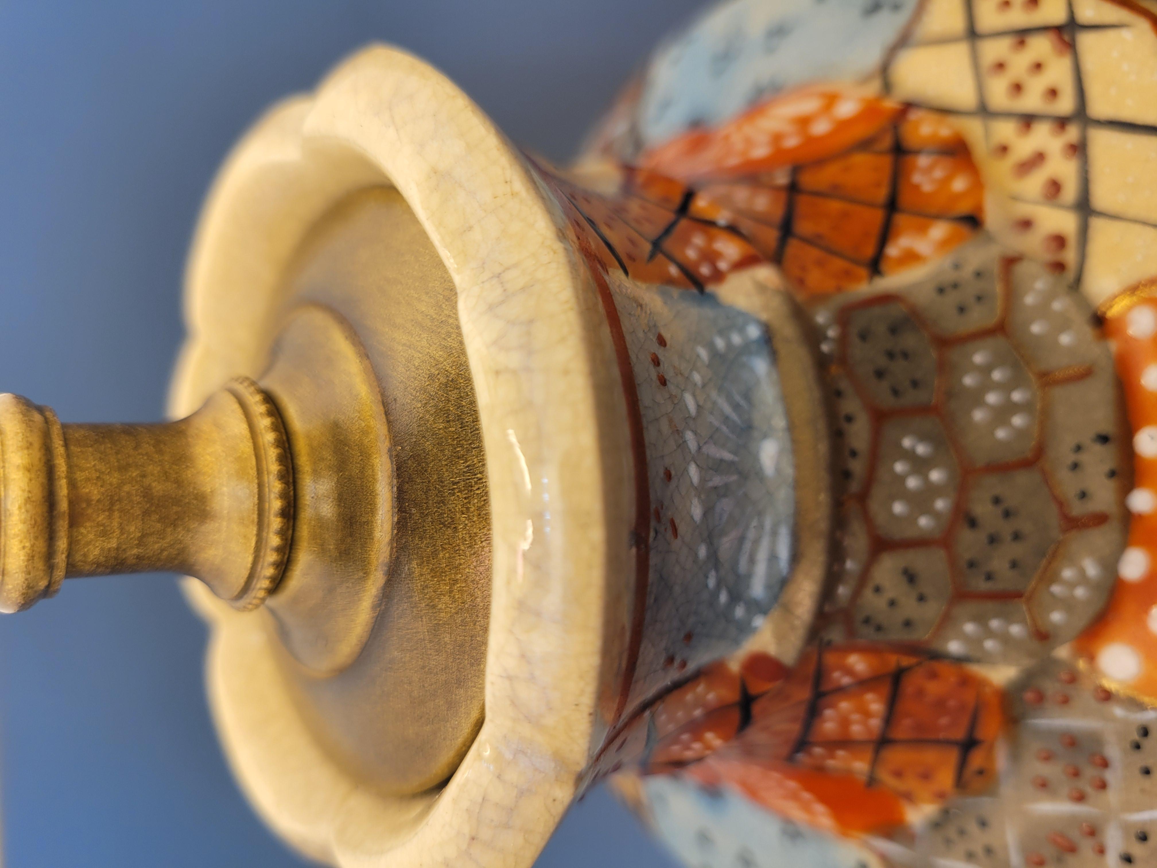 Pottery Vintage Bespoke Satsuma Lamp