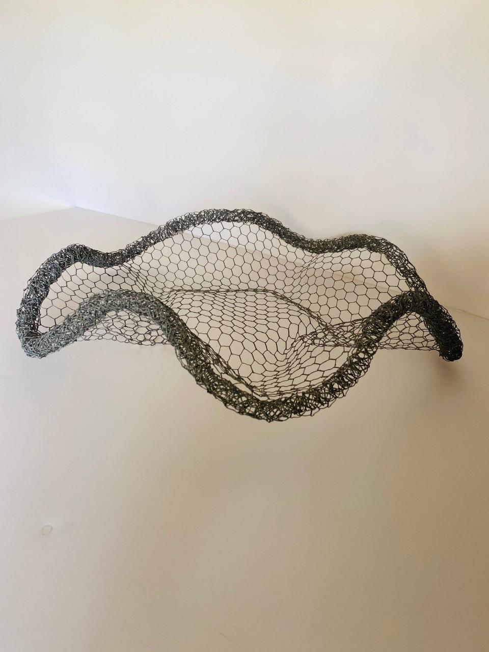 Vintage Bespoke Wire Sculptural Bowl In Good Condition For Sale In San Diego, CA