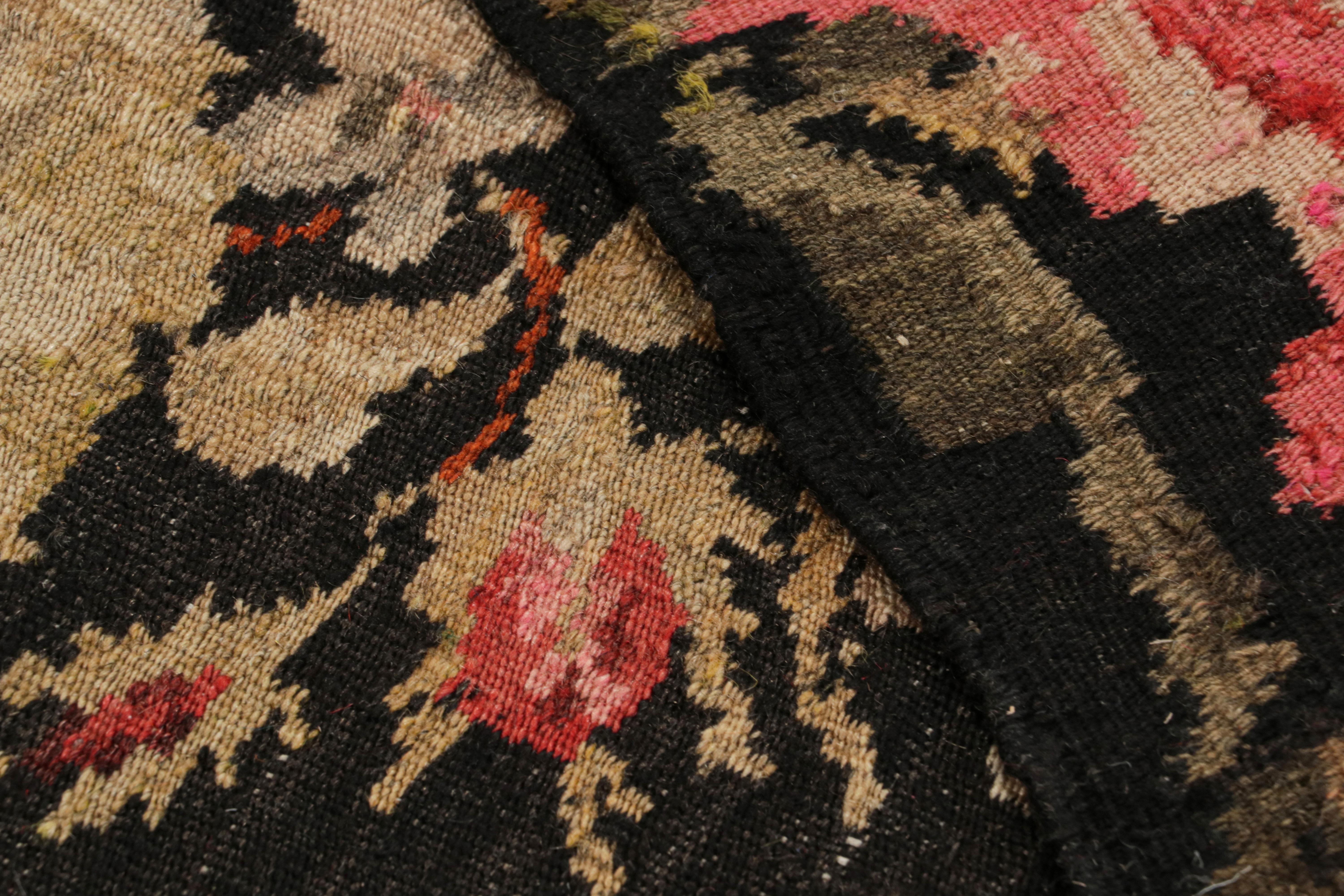 Vintage Bessarabian-Design Turkish Red Wool Kilim Rug by Rug & Kilim For Sale 2