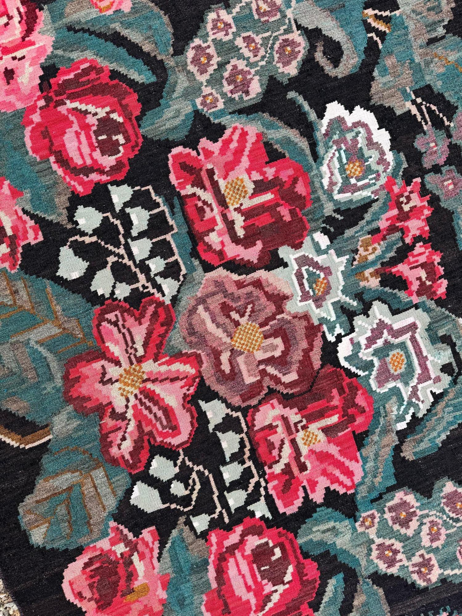 Kilim bessarabi d'epoca 2,21 m x 1,30 m in vendita 6