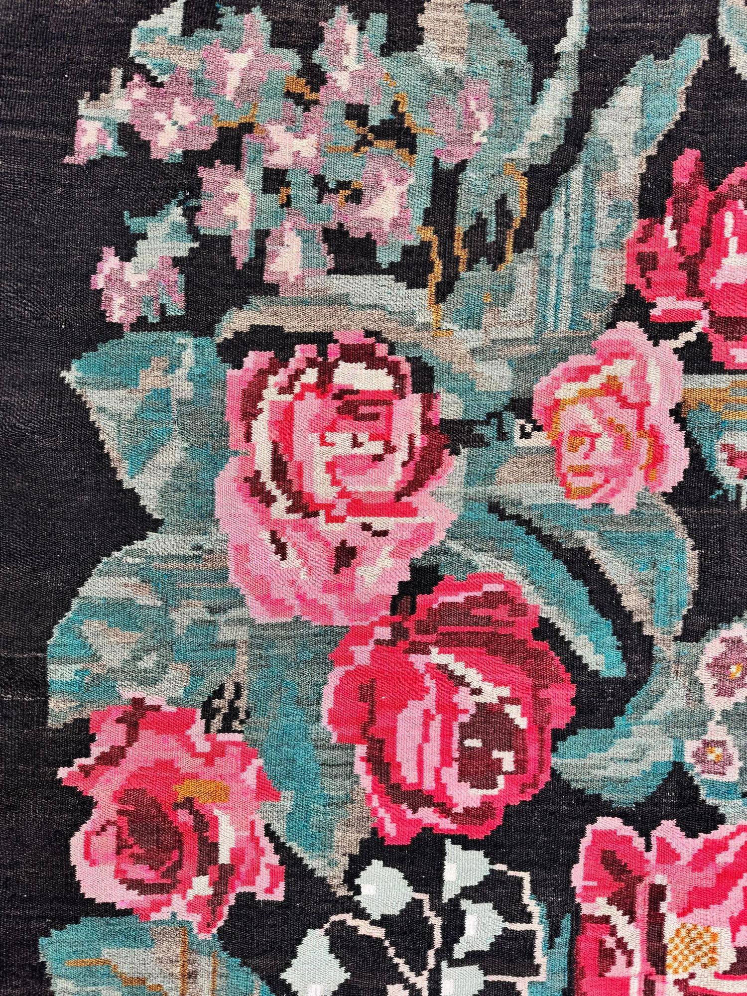 Kilim bessarabi d'epoca 2,21 m x 1,30 m in vendita 7
