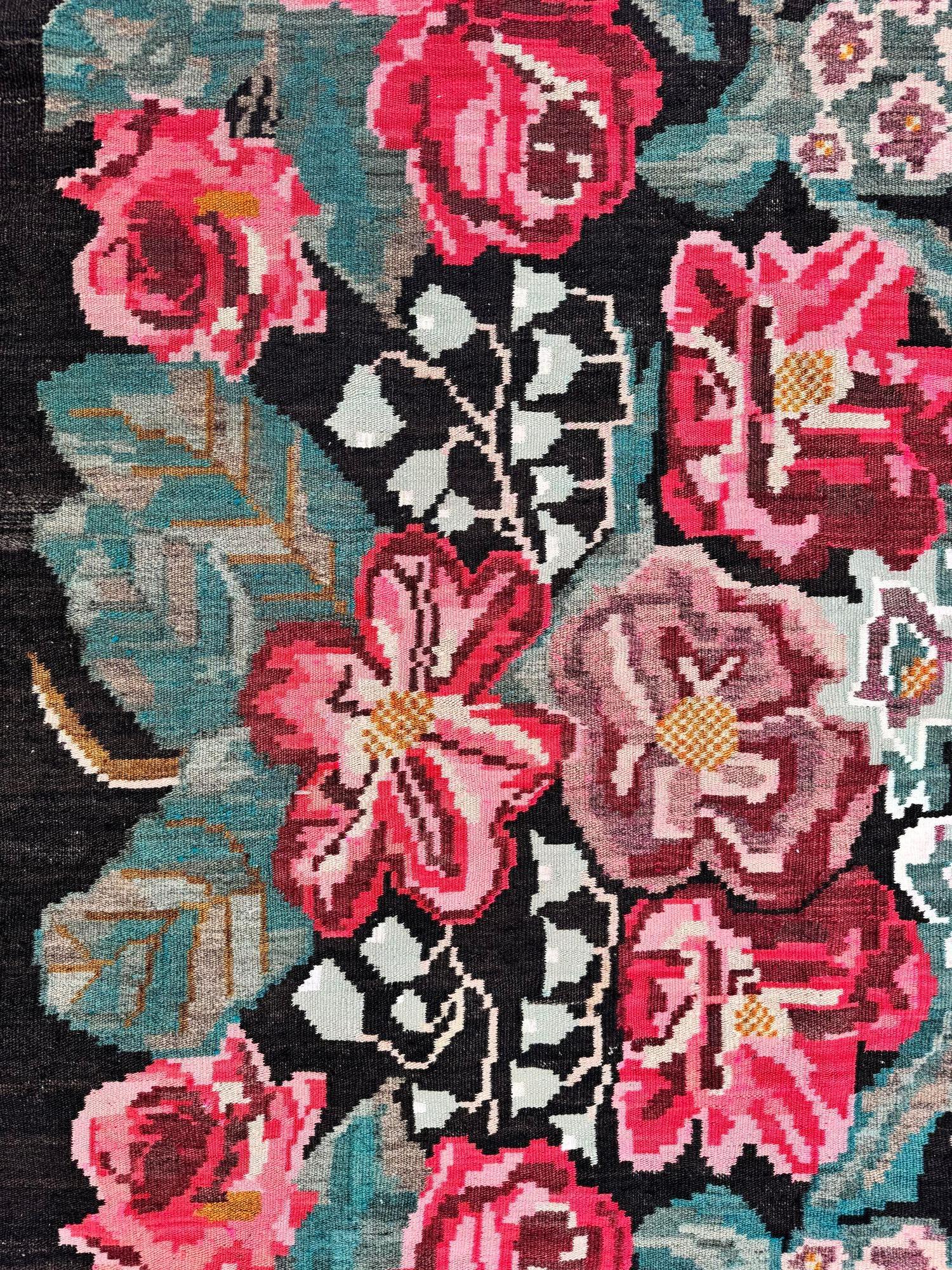 Kilim bessarabi d'epoca 2,21 m x 1,30 m in vendita 8