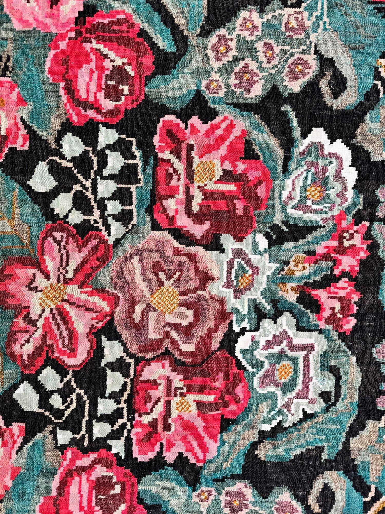 Kilim bessarabi d'epoca 2,21 m x 1,30 m in vendita 9