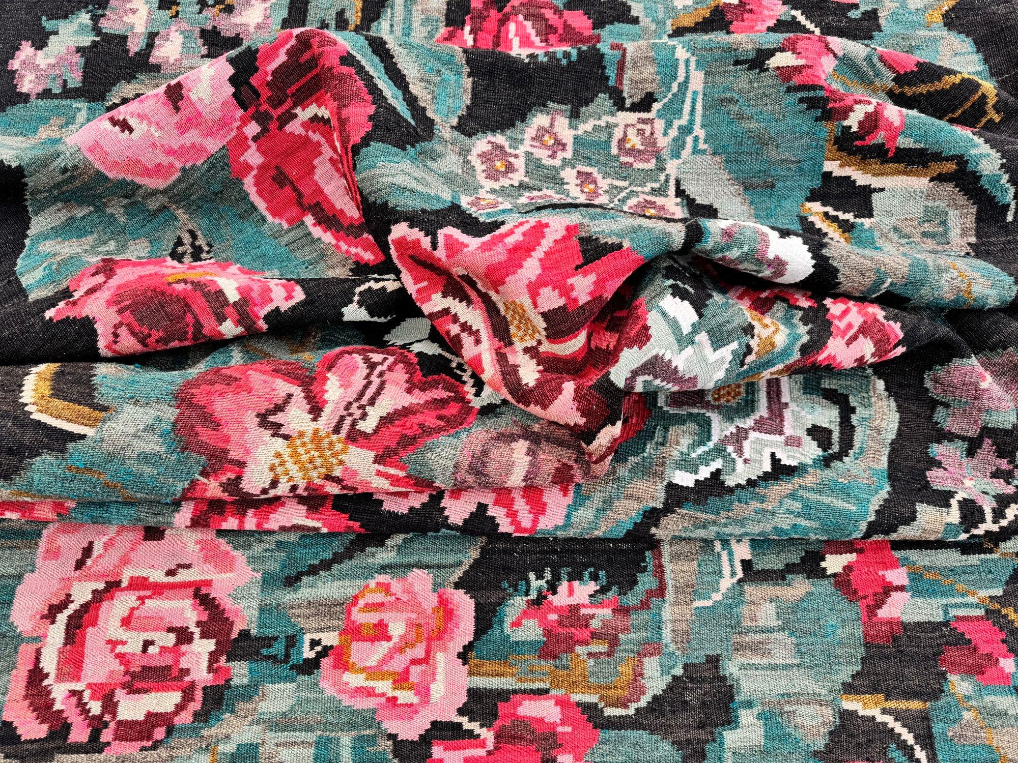 Kilim bessarabi d'epoca 2,21 m x 1,30 m in vendita 11