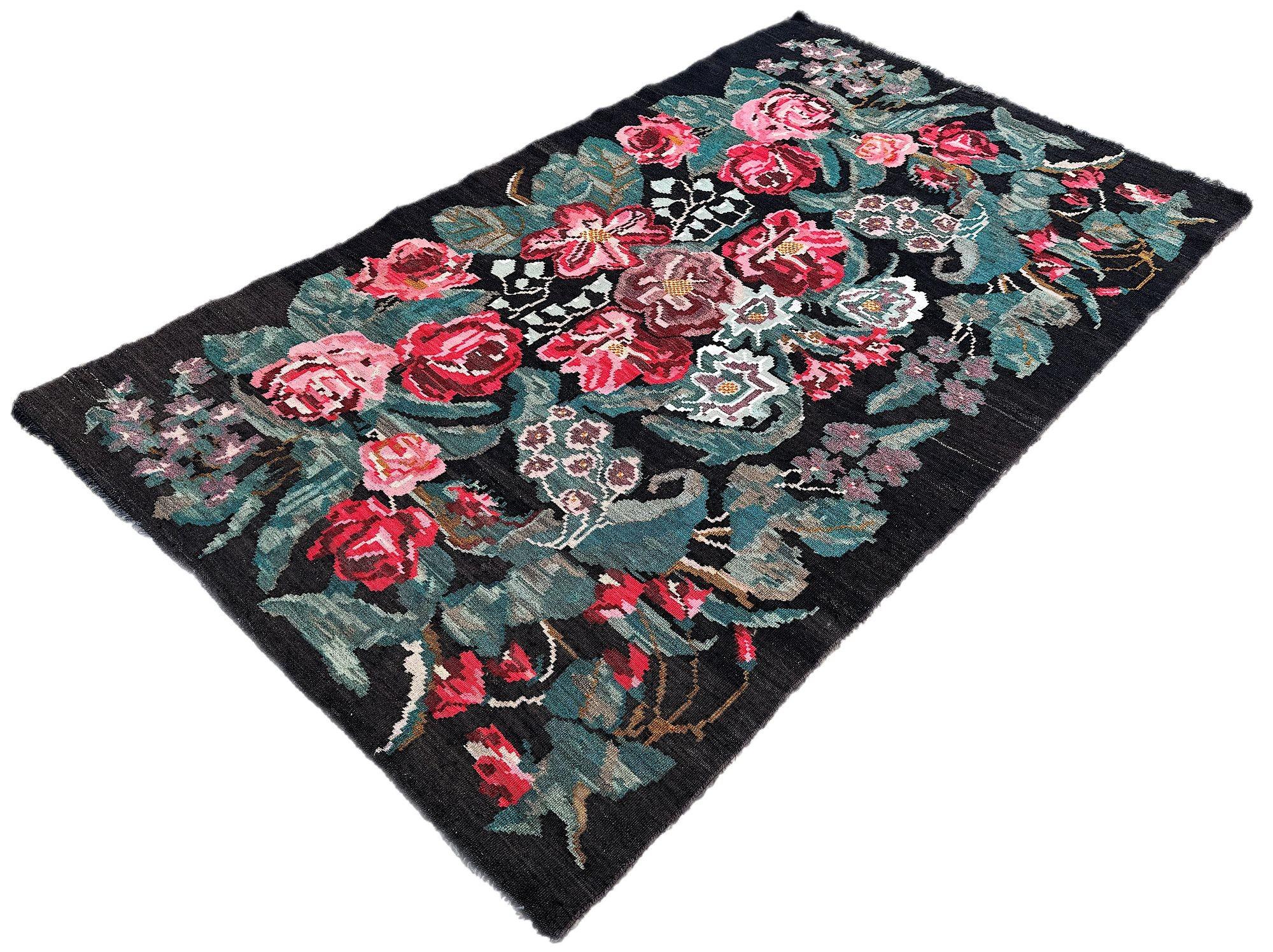 Kilim bessarabi d'epoca 2,21 m x 1,30 m In condizioni buone in vendita a St. Albans, GB