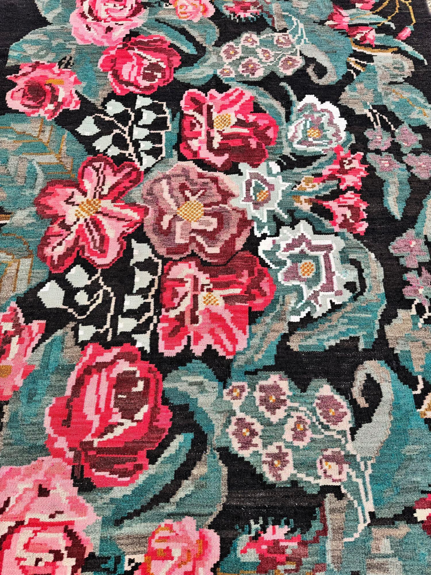 Kilim bessarabi d'epoca 2,21 m x 1,30 m in vendita 3