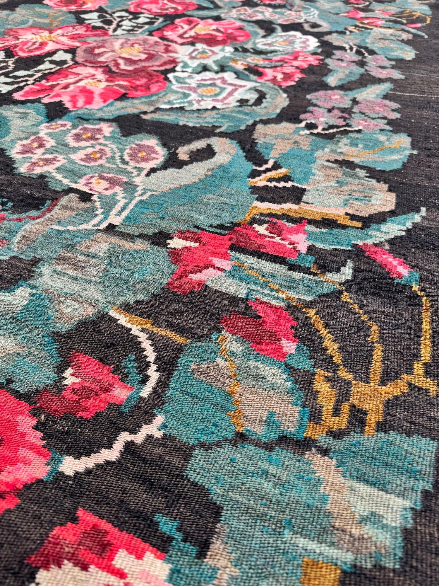 Kilim bessarabi d'epoca 2,21 m x 1,30 m in vendita 4