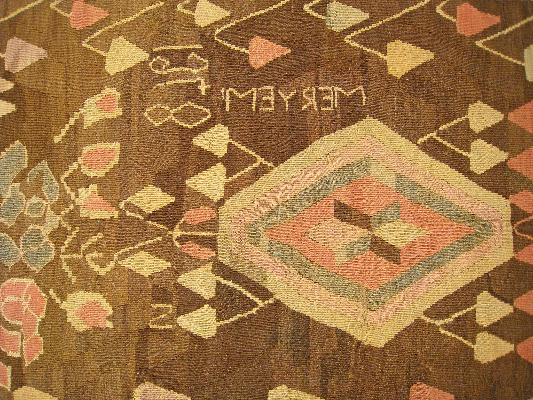 Vintage Bessarabian Kilim Flatweave Rug, in Gallery Size, w/ Repeating Geometric For Sale 1