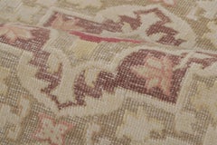 Vintage Bessarabian Kilim Rug in Beige with Floral Patterns - Rug & Kilim