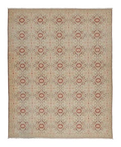Vintage Bessarabian Kilim Rug in Beige with Floral Patterns - Rug & Kilim