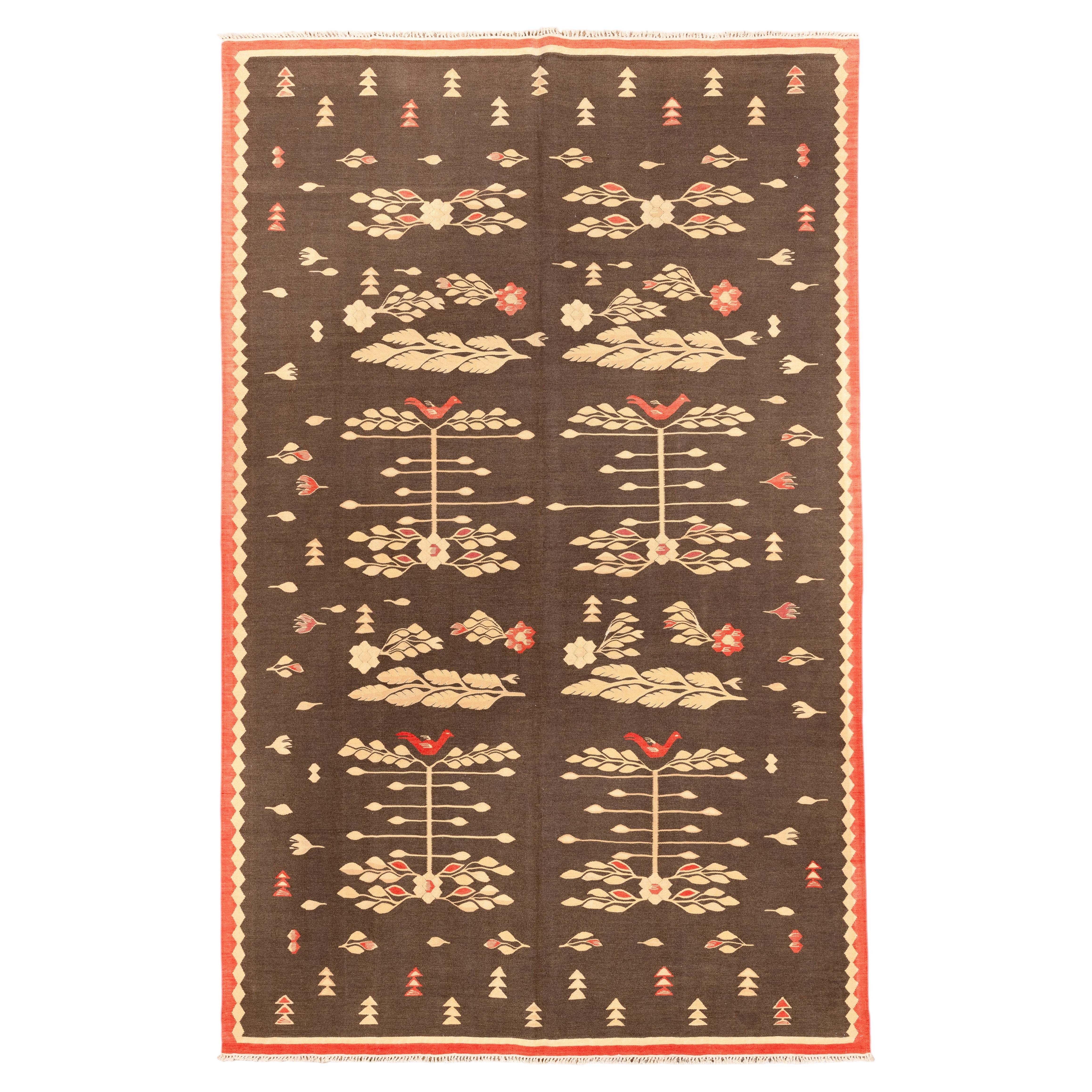 Vintage Bessarbian Kilim with Tree of Life Design For Sale
