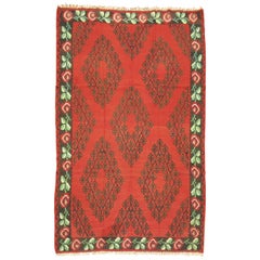 Vintage Besserabian Kilim Flachgewebe