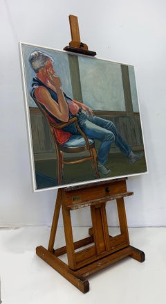 Vintage Jack Richeson BEST Classic Oversized Artist Easel, Red Oak, Adjustable