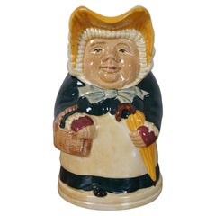 Vintage Betsy Figural English Toby Jug Wood & Sons Character Mug Porcelain 7"