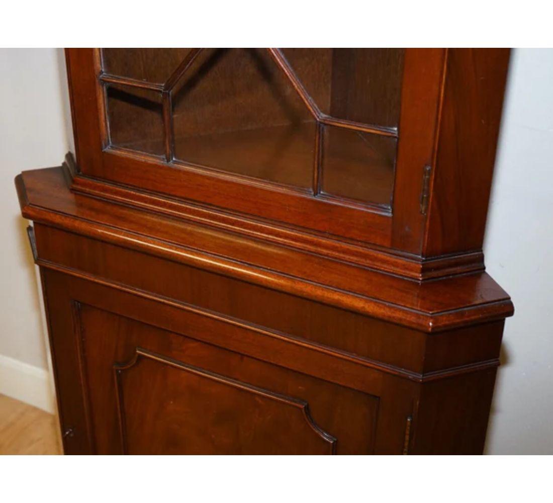 Vintage Bevan Funnell Brown Astragal Glazed Corner Cabinet 1