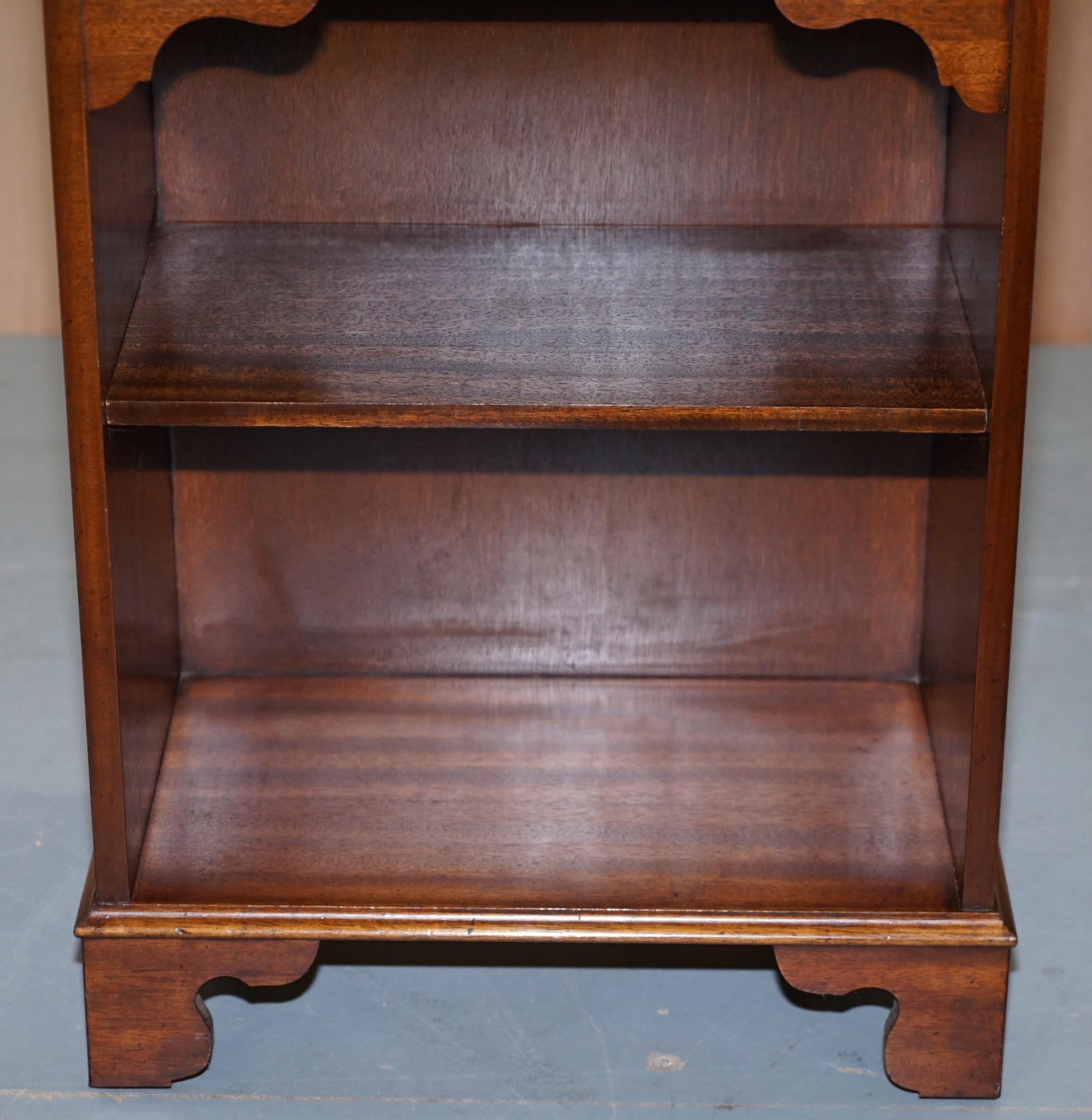 20th Century Vintage Bevan Funnell Flamed Hardwood Side Table Cabinet Bookcase Single Drawer