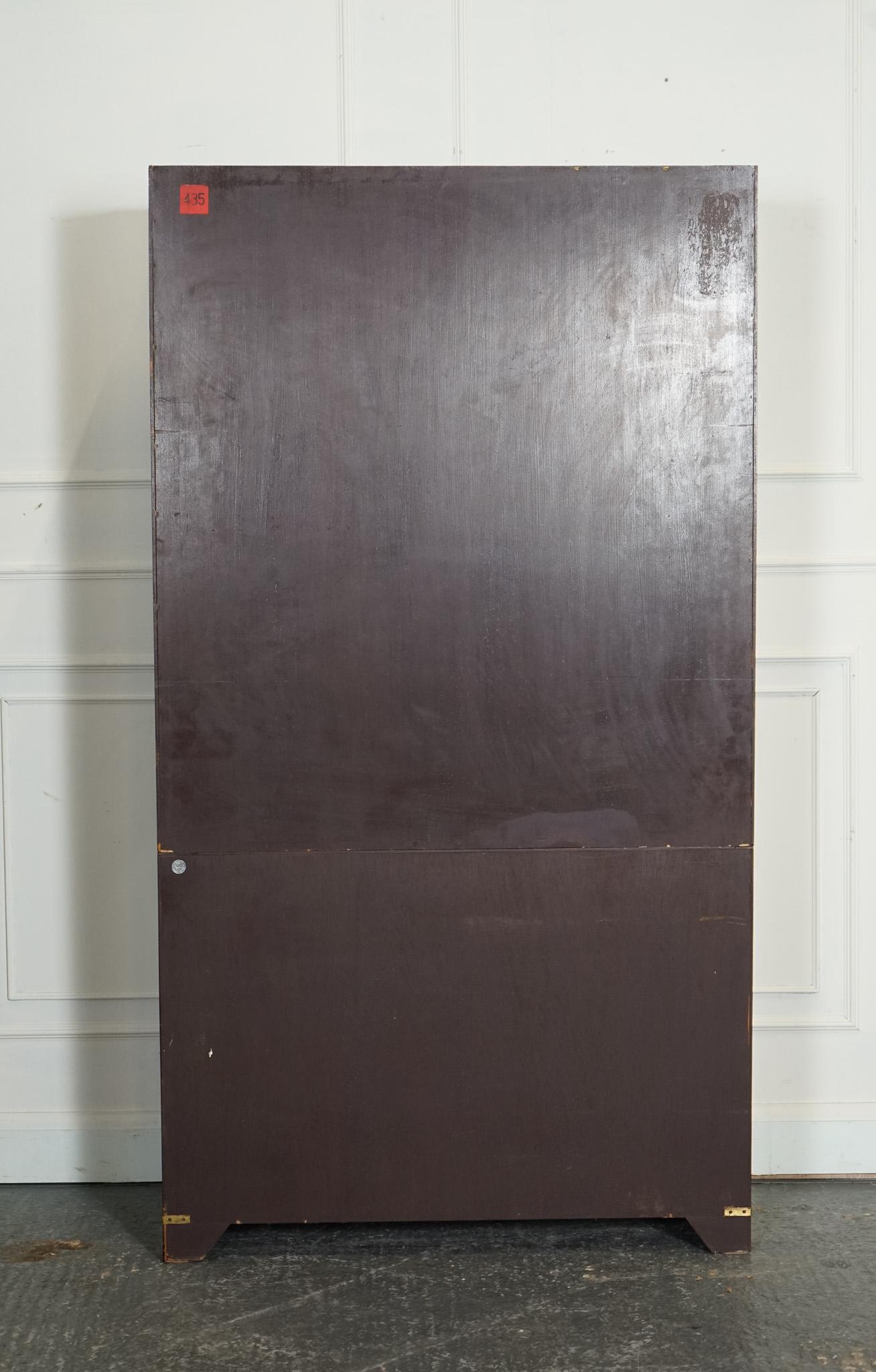 VINTAGE BEVAN FUNNELL MILITARY CAMPAIGN ASTRAL GLAZED LIBRARY DISPLAY CABiNET en vente 12