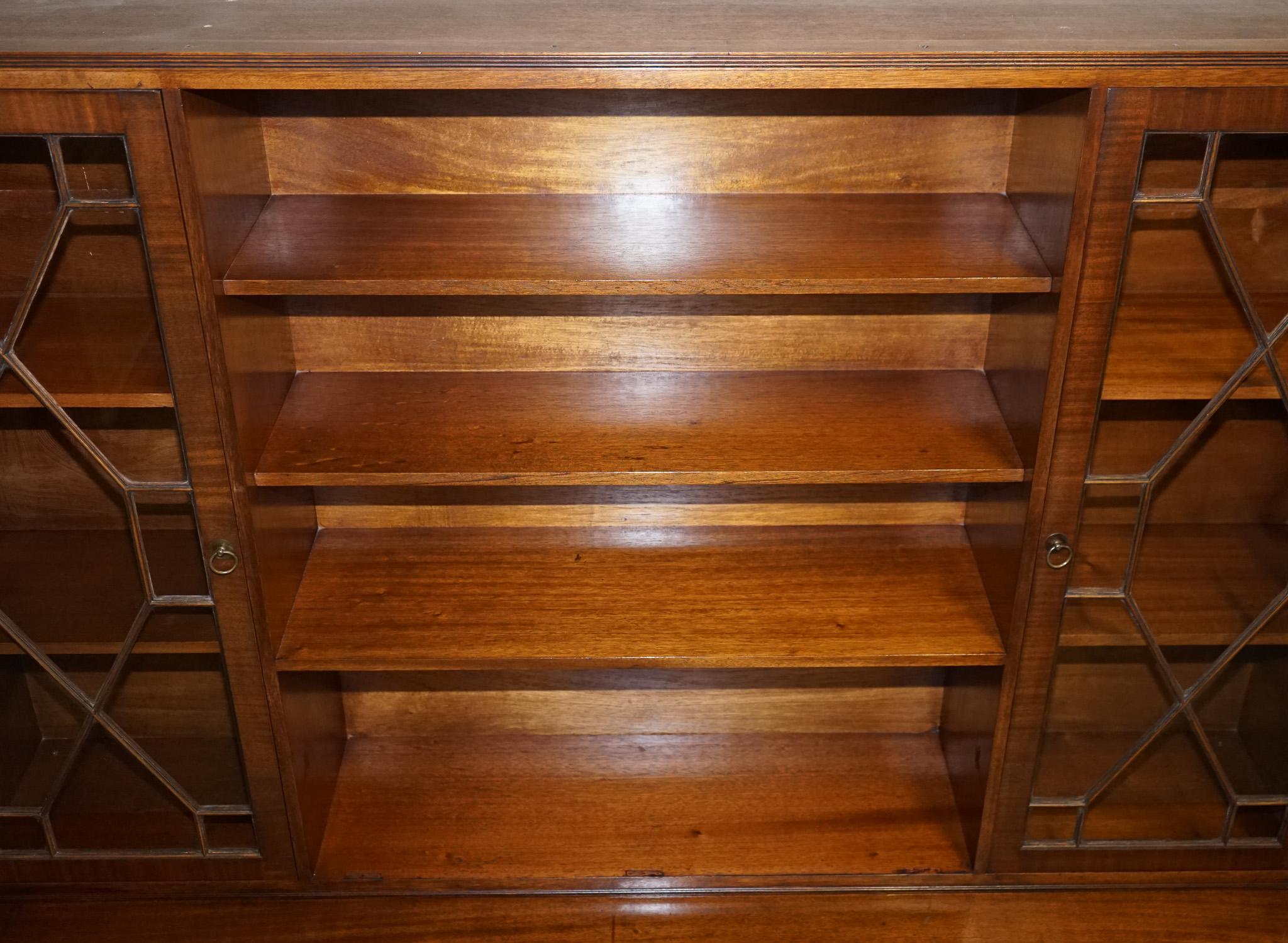Vintage Bevan Funnell Military Campaign Bookcase with Embossed Leather Doors For Sale 2