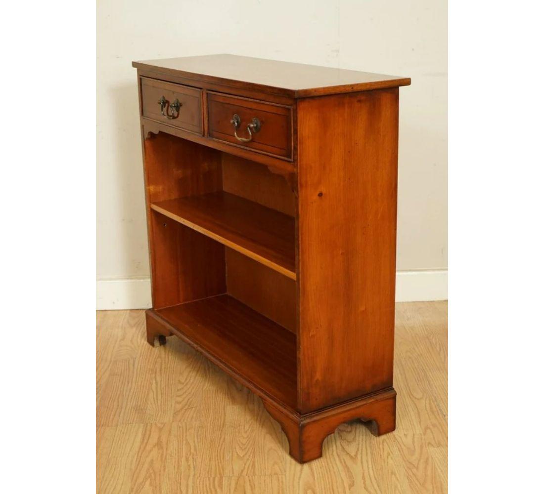 Vintage Bevan Funnell Yew Wood Dwarf Open Library Bookcase Cabinet For Sale 2