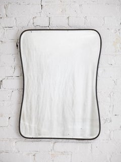 Vintage Beveled Brass Wall Mirror Attributed to Gio Ponti