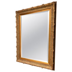 Vintage Beveled Gilt Frame Mirror; Elegant Wall Mirror