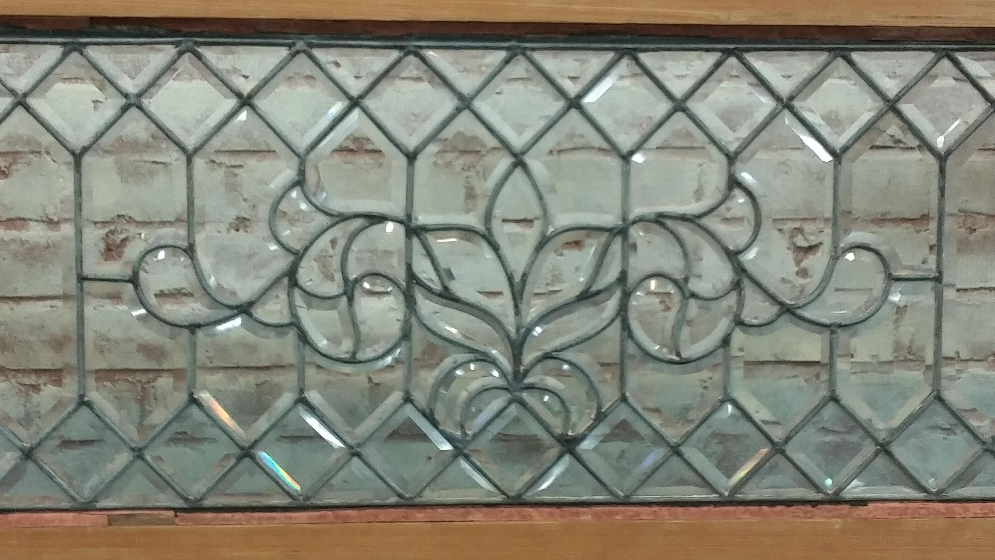 Excellent example of late 19th century craftsmanship. Very good condition with no cracks at all. Detail is really intricate. See all photos for examples of different glass.