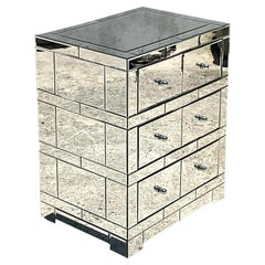 Vintage Beveled Mirrored Bachelors Chest