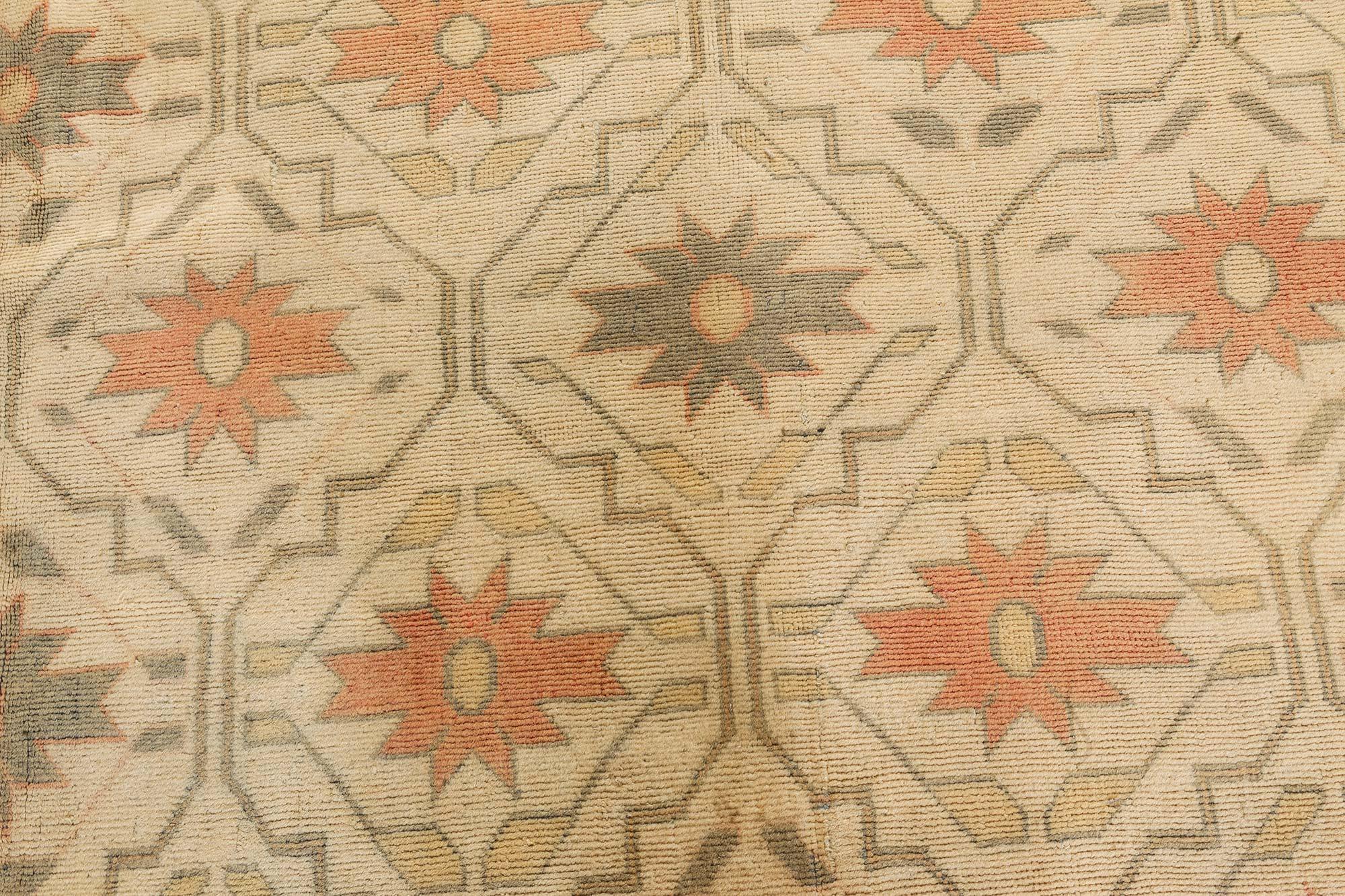 Vintage Bezalel handmade wool rug
Size: 11'2