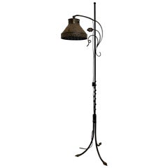 Vintage Bi-Centennial Punched Tin Floor lamp by R.L. Strong