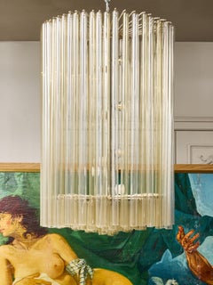 Vintage Bi-color Venini Murano Glass Chandelier